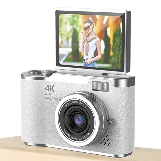 Flip screen mirrorless digital camera student entry-level CCD voice-controlled shooting camera LK007 HD screen