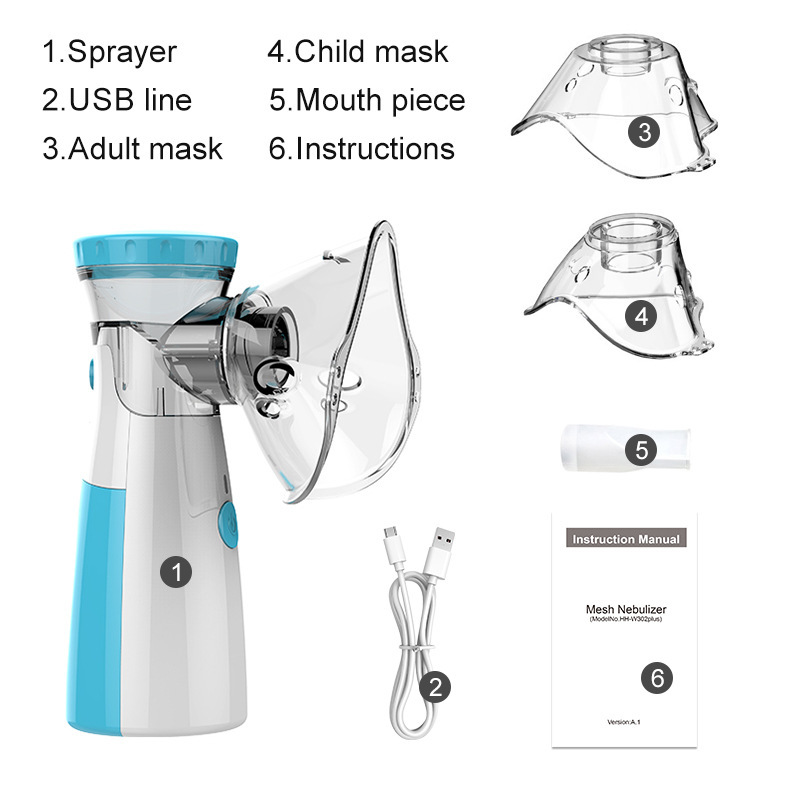 N1N3 Adult Child Elderly Nebulizer Silent Nebulizer Machine Handheld Portable Mesh Nebulizer Portable