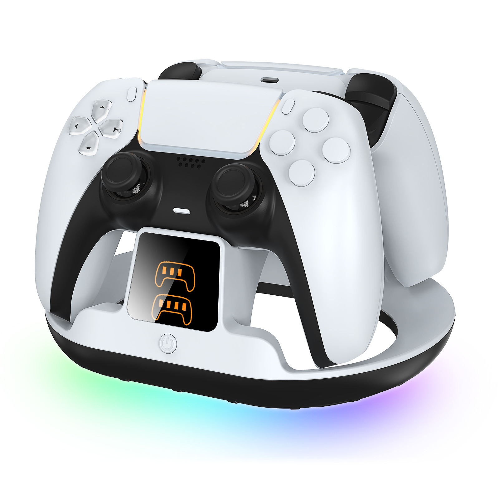 Game controller charging gaming accessories dedicated PS5 controller charging dock RGB lighting with