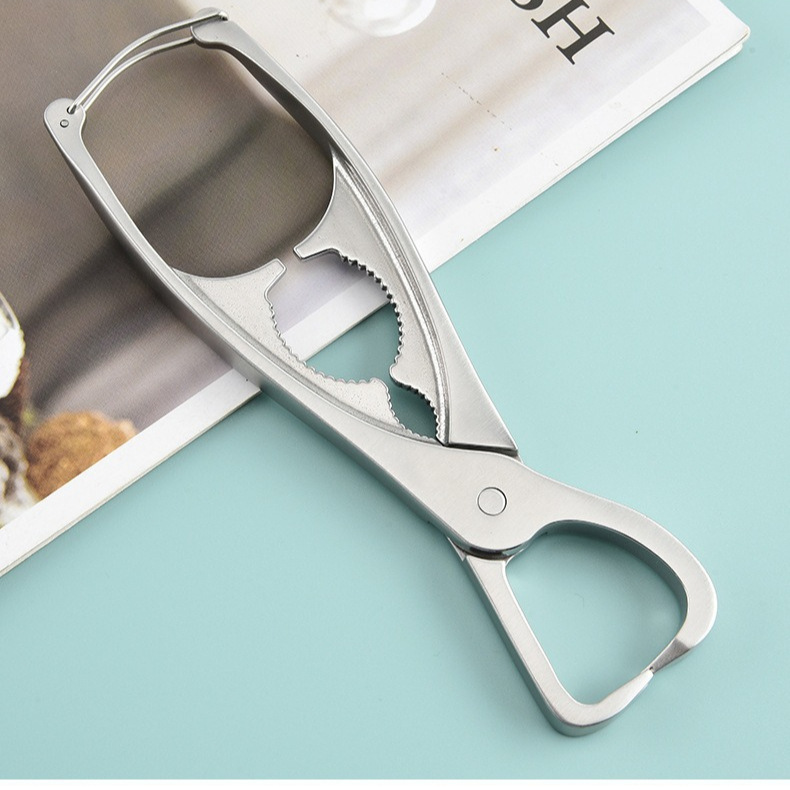 Stainless Steel Pliers Tea Knife Walnut Nutcracker Manual Tea Clip Tea Tool Multifunctional Bottle Opener Tea Set