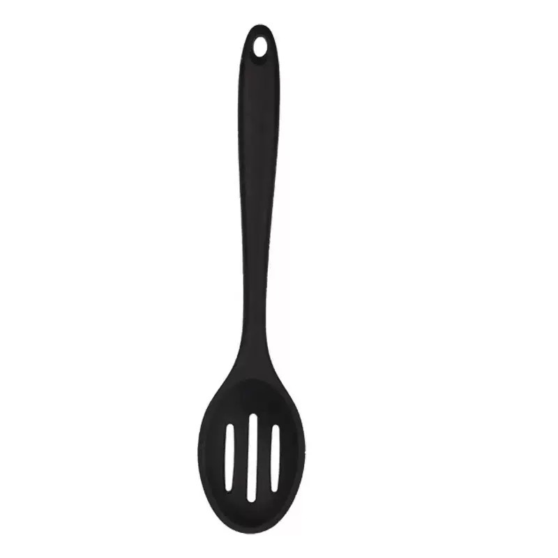 Food-grade integrated silicone dining spoon, high-temperature resistant soup spoon, slotted spoon, home non-stick pan silicone spoon
