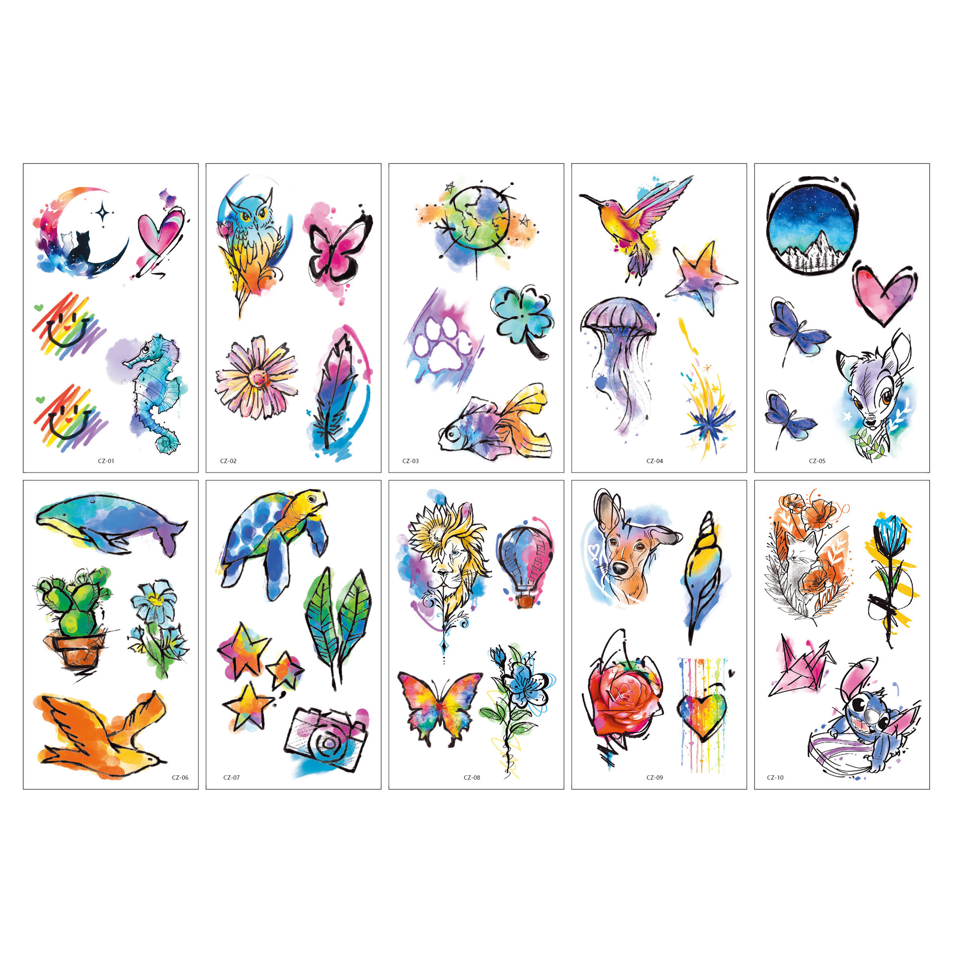 CZ水彩画动物 · 6.8*12(数量拍10为一套）