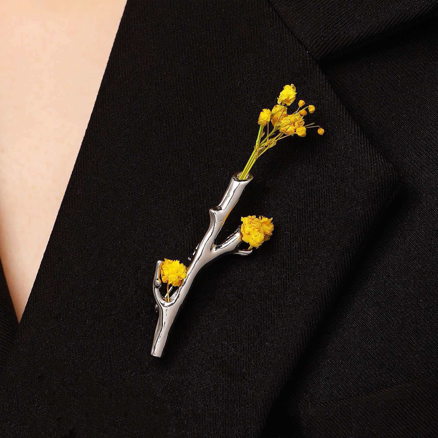 Flower Arrangement Brooch Small Fresh Pin Niche Unique Suit Corsage