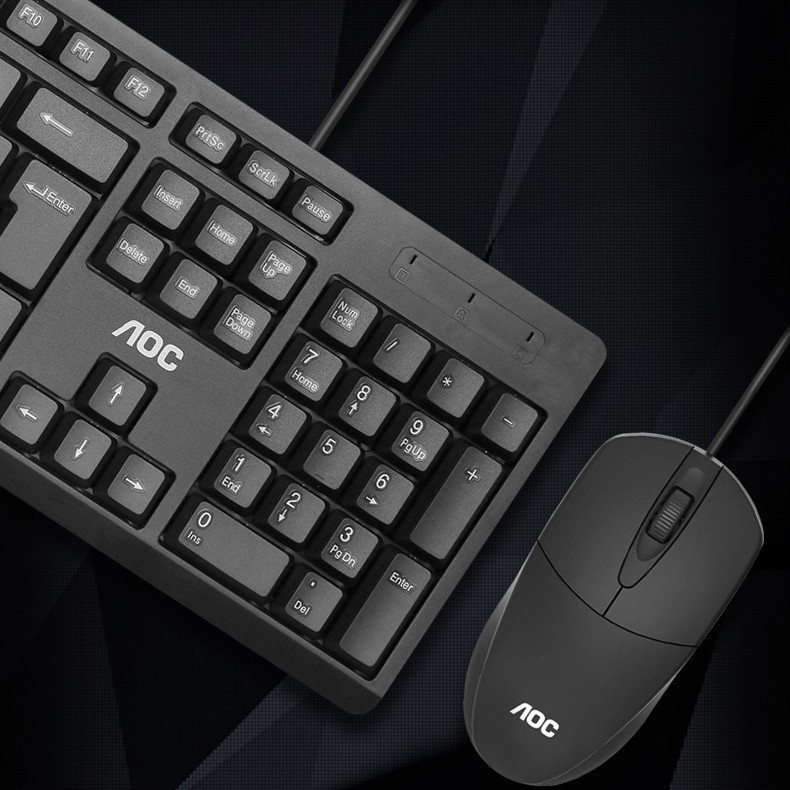 AOC KM160 Wired Keyboard Mouse Set Game Office Home USB Desktop Keyboard Mouse