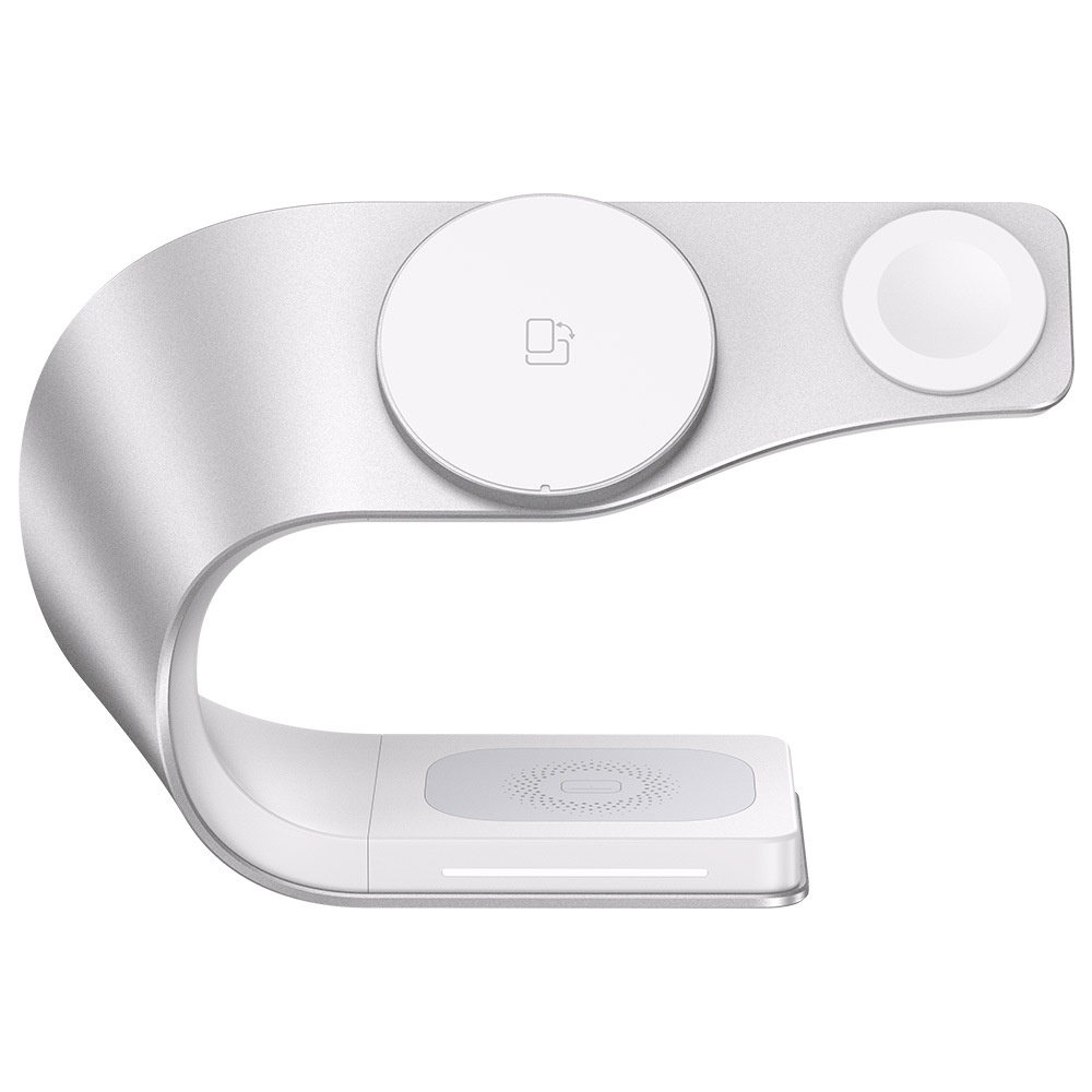 3-in-1 Foldable Rotatable Wireless Charger for Apple Phone Wireless Fast Charging Metal Magnetic Stand