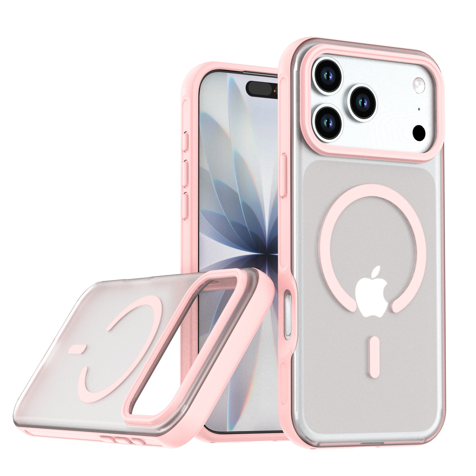 Applicable iPhone 17 Pro Max fulcrum case Apple 16 matte frosted 360 rotating bracket magnetic phone case