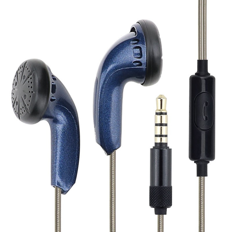 DIY Flat 3.5MM Headphone MX500 with Mic HiFi Unit Heavy Bass Wired Earphone