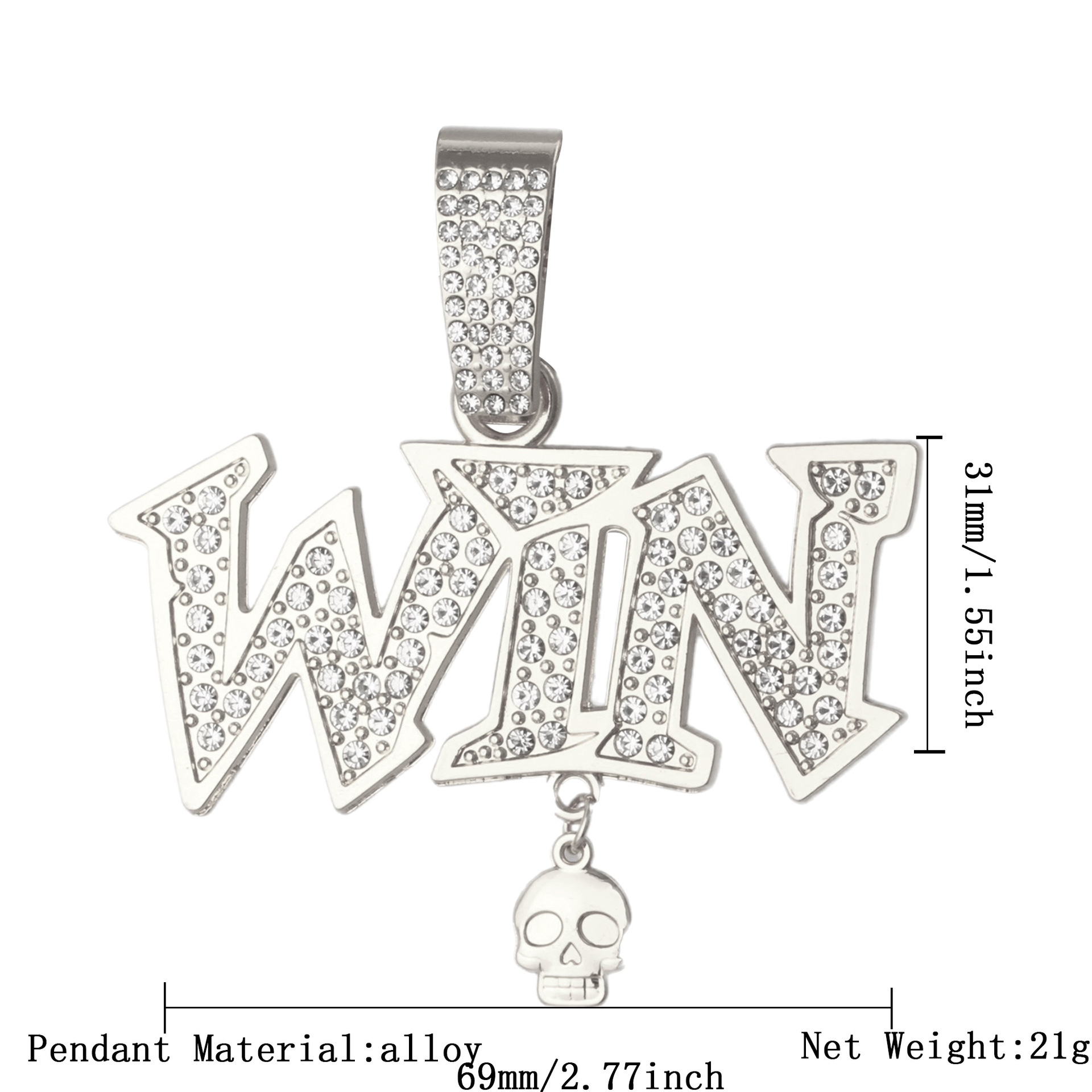 银色WIN吊坠