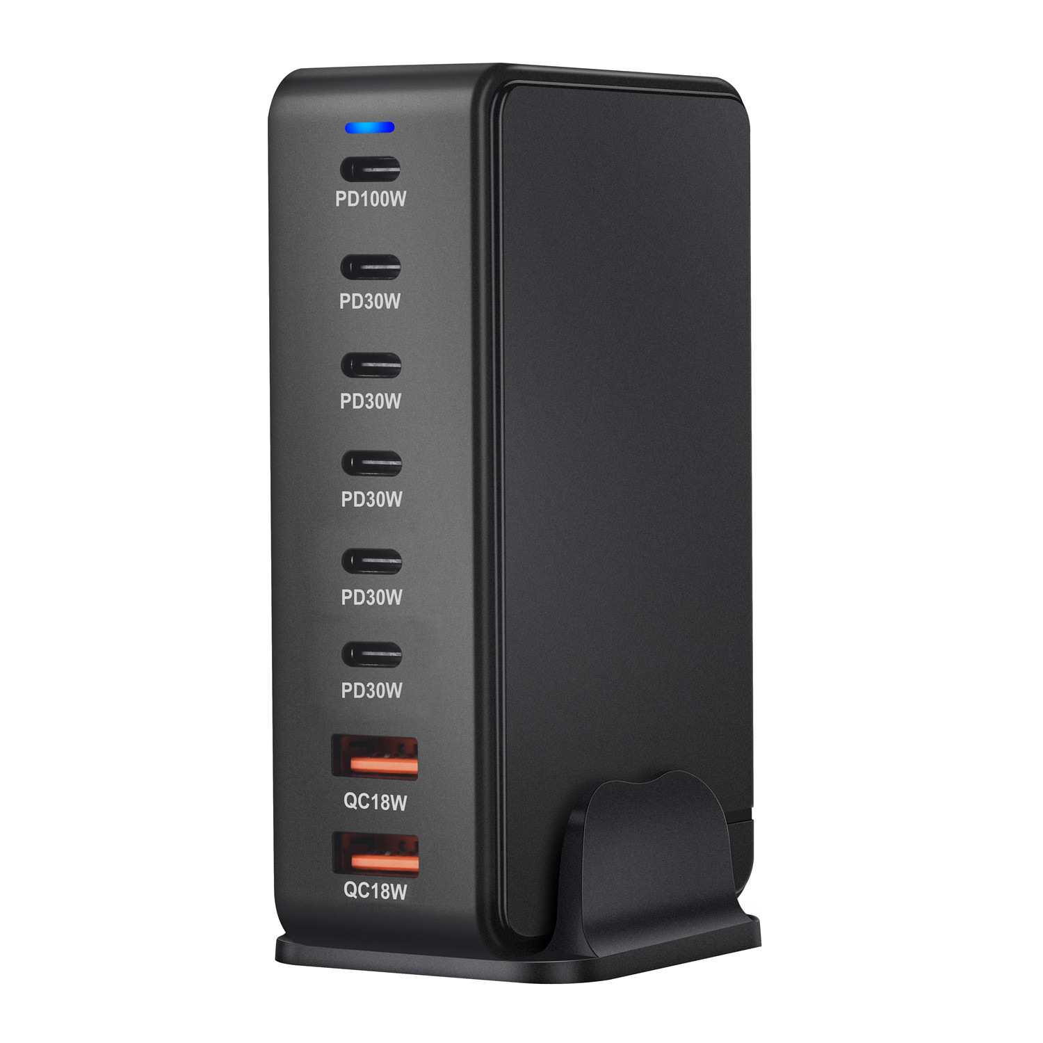 New 286W GaN Multi-Port Charger 6C2A Plug Desktop Flash Charging Charging Station PD Fast Charging Adapter