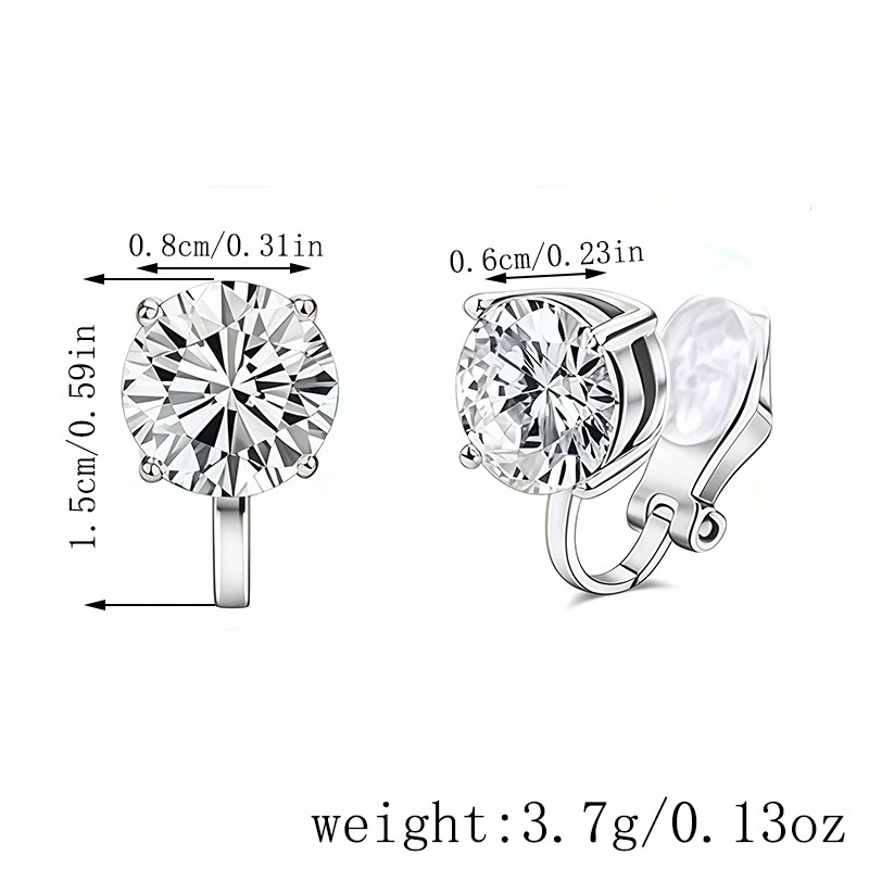 Metal earrings, clip-on earrings for no pierced ears, exquisite ear ornaments