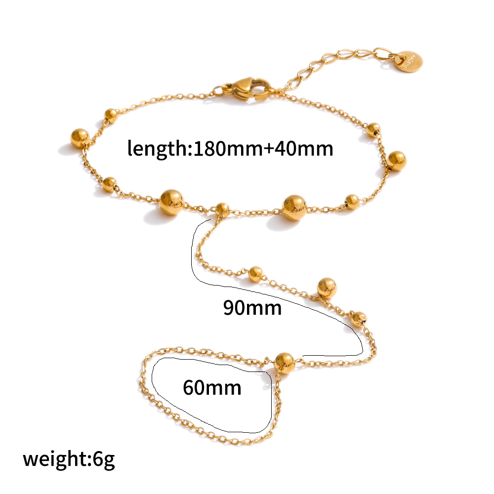 Stainless steel chain bracelet women's connected finger chain hand jewelry