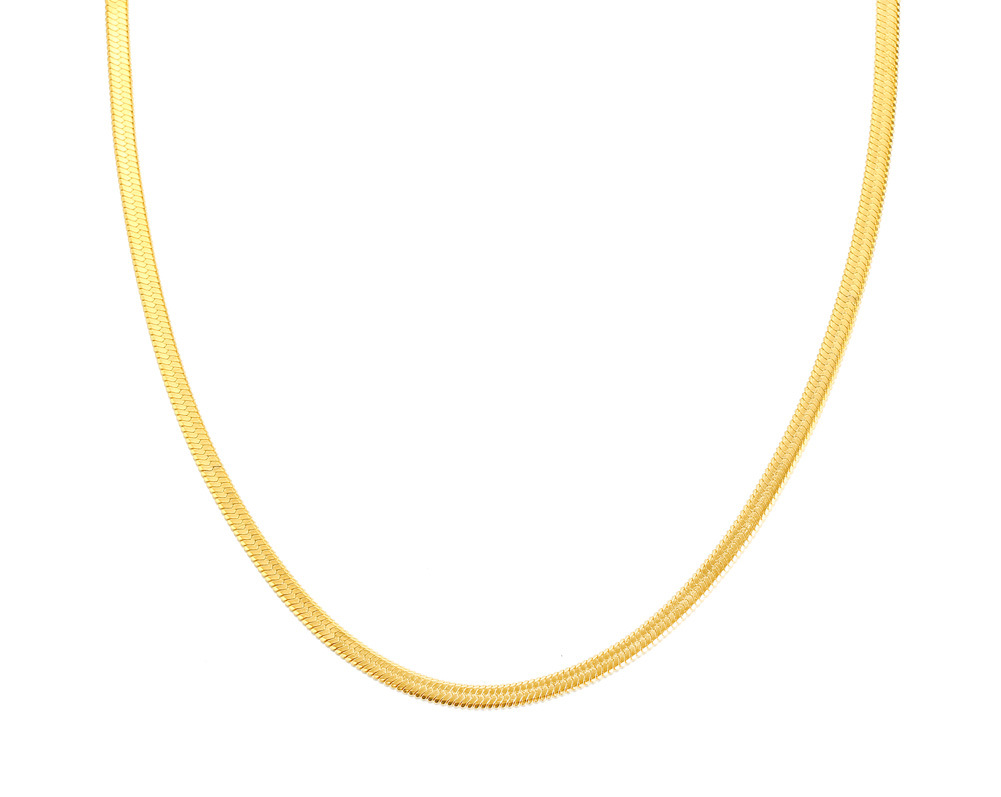 Titanium Steel Snake Bone Necklace Layered Women's Flat Snake Blade Collarbone Chain Thick 3/4/5/6MM Accessories