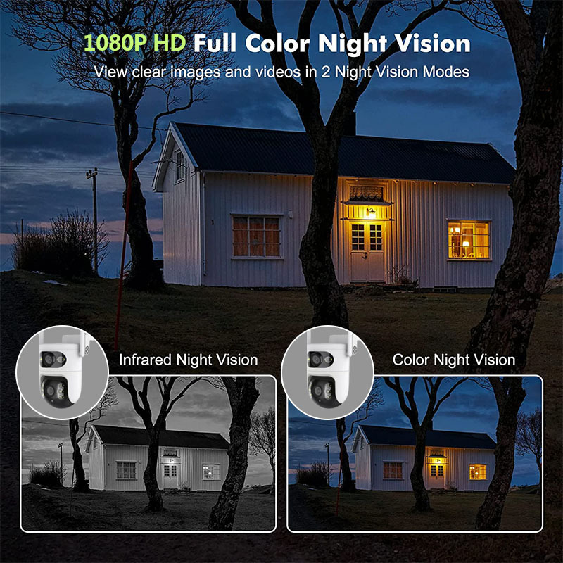 V380 New Dual Gun-Ball Linkage HD WiFi Outdoor Waterproof Ball Camera Surveillance Camera
