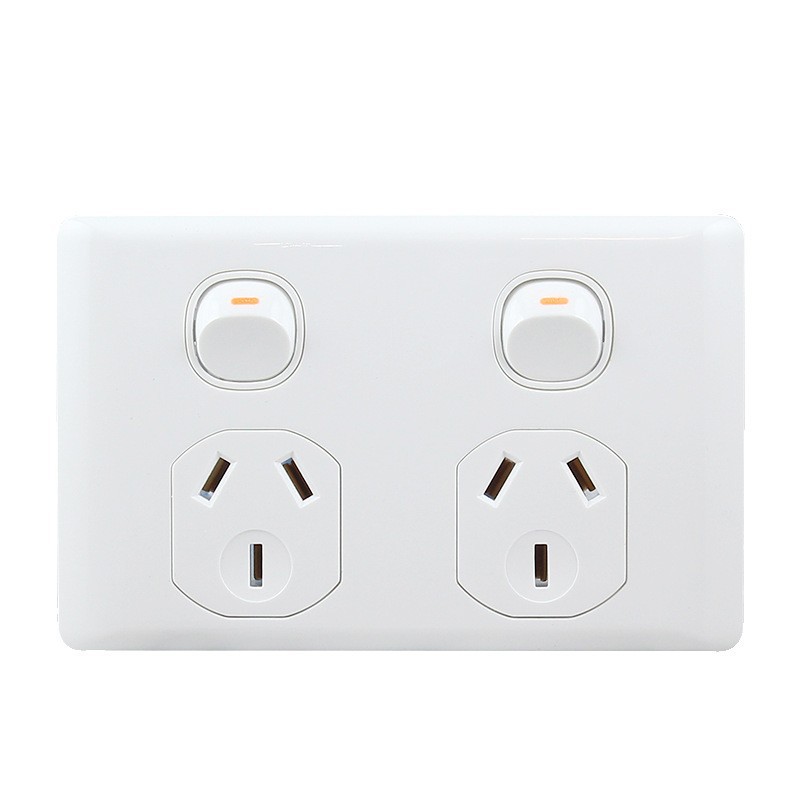 Australian power socket Australia SAA certified Australian standard 10A socket New Zealand Australian standard wall switch