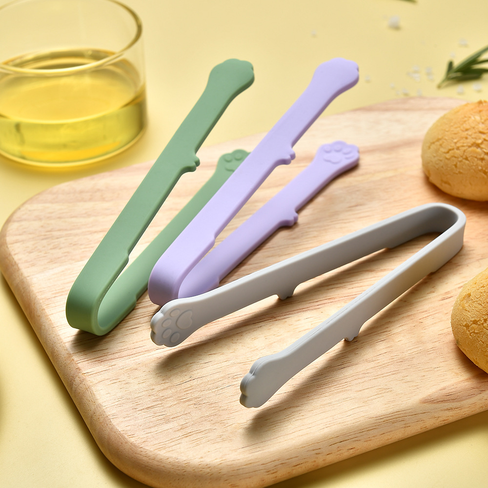 Silicone Cat Paw Food Clip Ice Clip High Temperature Resistant Food Clip Salad Clip Cute Snack Small Clip Ice Cube Clip
