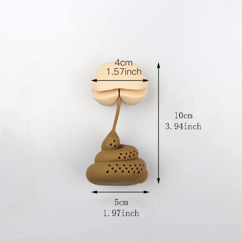 Poop tea infuser new lazy filter tea leaves tea strainer butt poop prank tea filter tea set