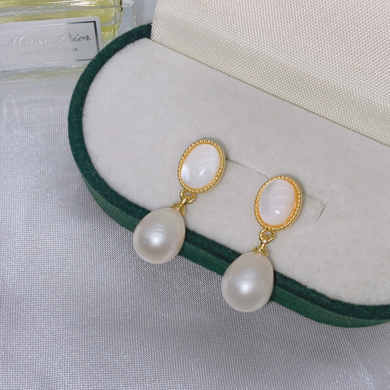 Zhuji Pearl Gold-Plated Summer New Pearl Set Natural Freshwater Pearl Cute Little Animal Earrings Necklace