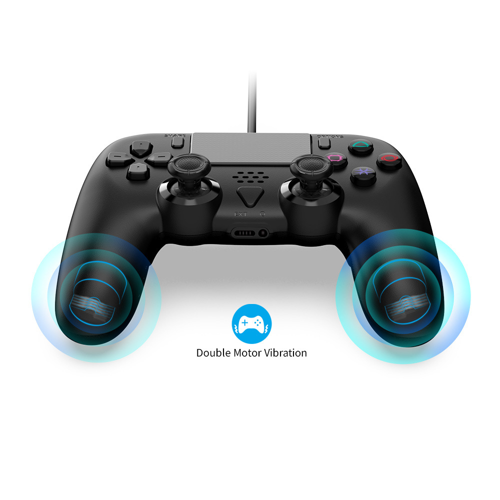 PS4 Wired Game Controller PS3 PC TV Box Switch Wired Vibration Controller 2 Meter Cable