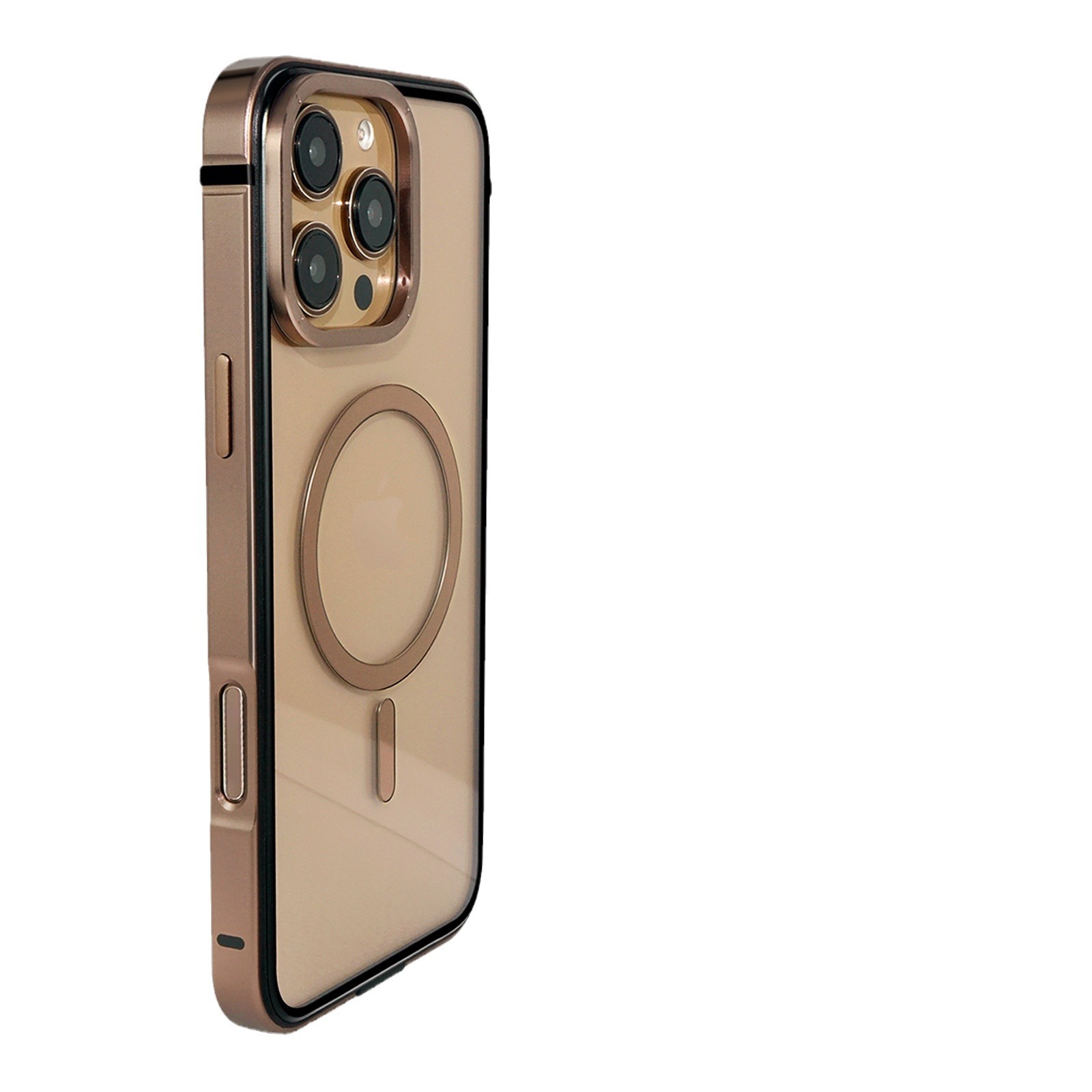 Titanium Metal Anti-drop Case for iPhone 16 Pro Max Aluminum Alloy Frame Magnetic Case
