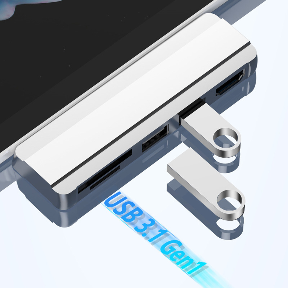 For Surface Pro 4/5/6 Docking Station USB to HDMI Screen Mirroring Card Reader Expansion Hub