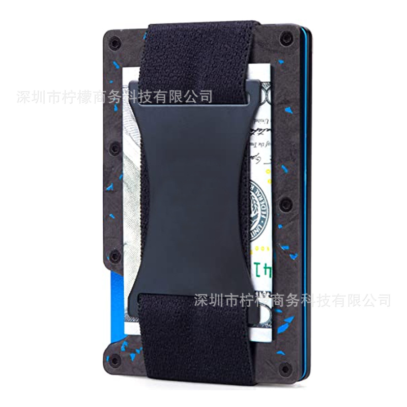 New Forged Carbon Fiber Card Holder RFID Anti-theft Aluminum Alloy Card Clip Anti-demagnetization Metal Card Sleeve