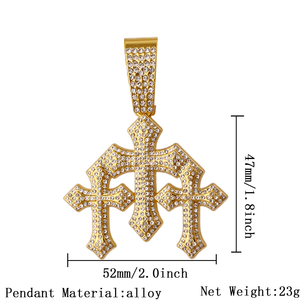 Street pendant collection Gengar bear tiger head cross pendant hip-hop jewelry