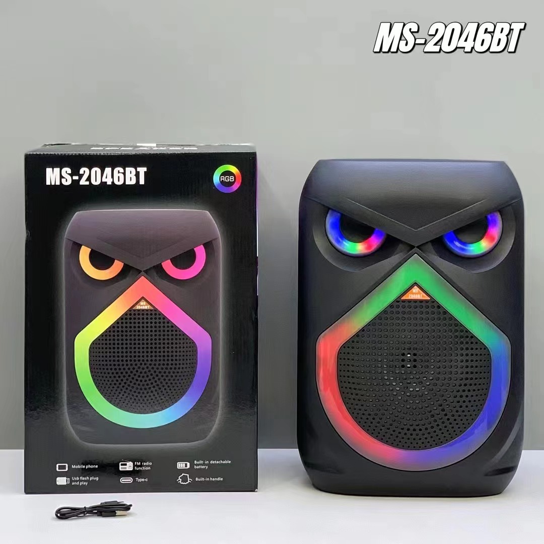 New 8-inch Bluetooth Speaker Outdoor Portable Subwoofer Handle Colorful Light Home K Song Wireless Speaker