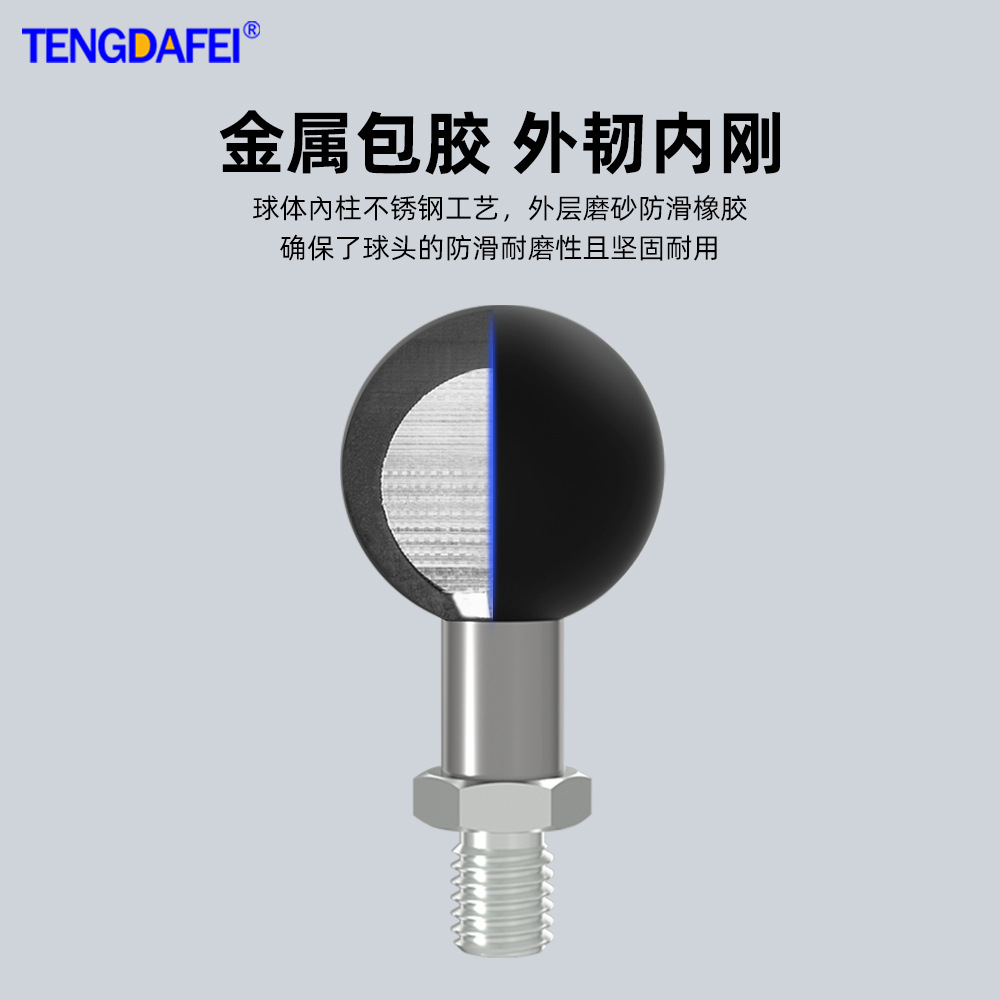 Motorcycle rearview mirror ball head bracket base expansion accessory m6m8m10 phone holder 25.0 ball head screw