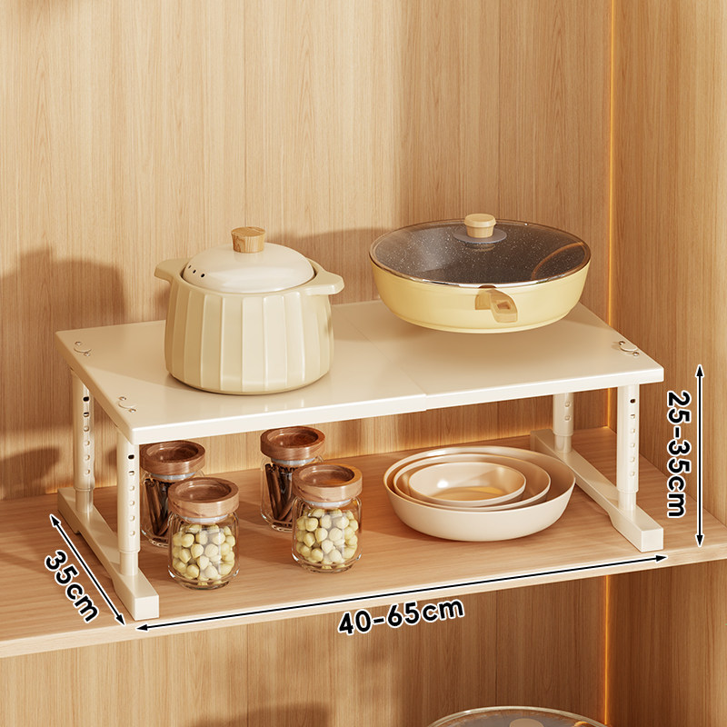 Kitchen Retractable Microwave Oven Shelf, Oven Stand, Countertop Rice Cooker Storage Rack, Fruit and Vegetable Shelf