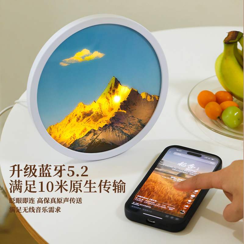 Sunshine golden mountain light wireless Bluetooth speaker birthday gift Qixi Festival subwoofer cartoon home ornament