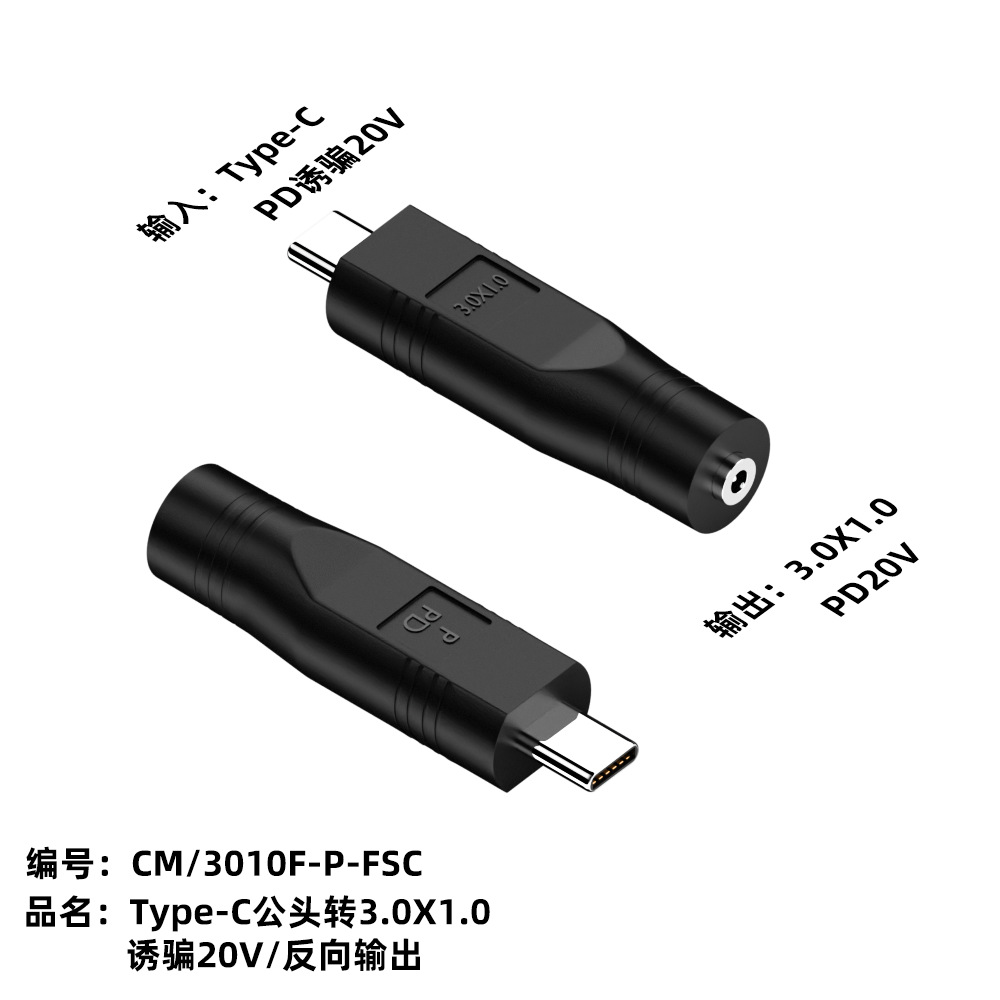 3.0*1.1母转Type-c公反输出