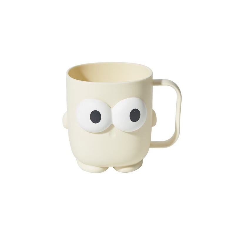 Cartoon big eye cup children's water cup household cute mug expression cup breakfast cup