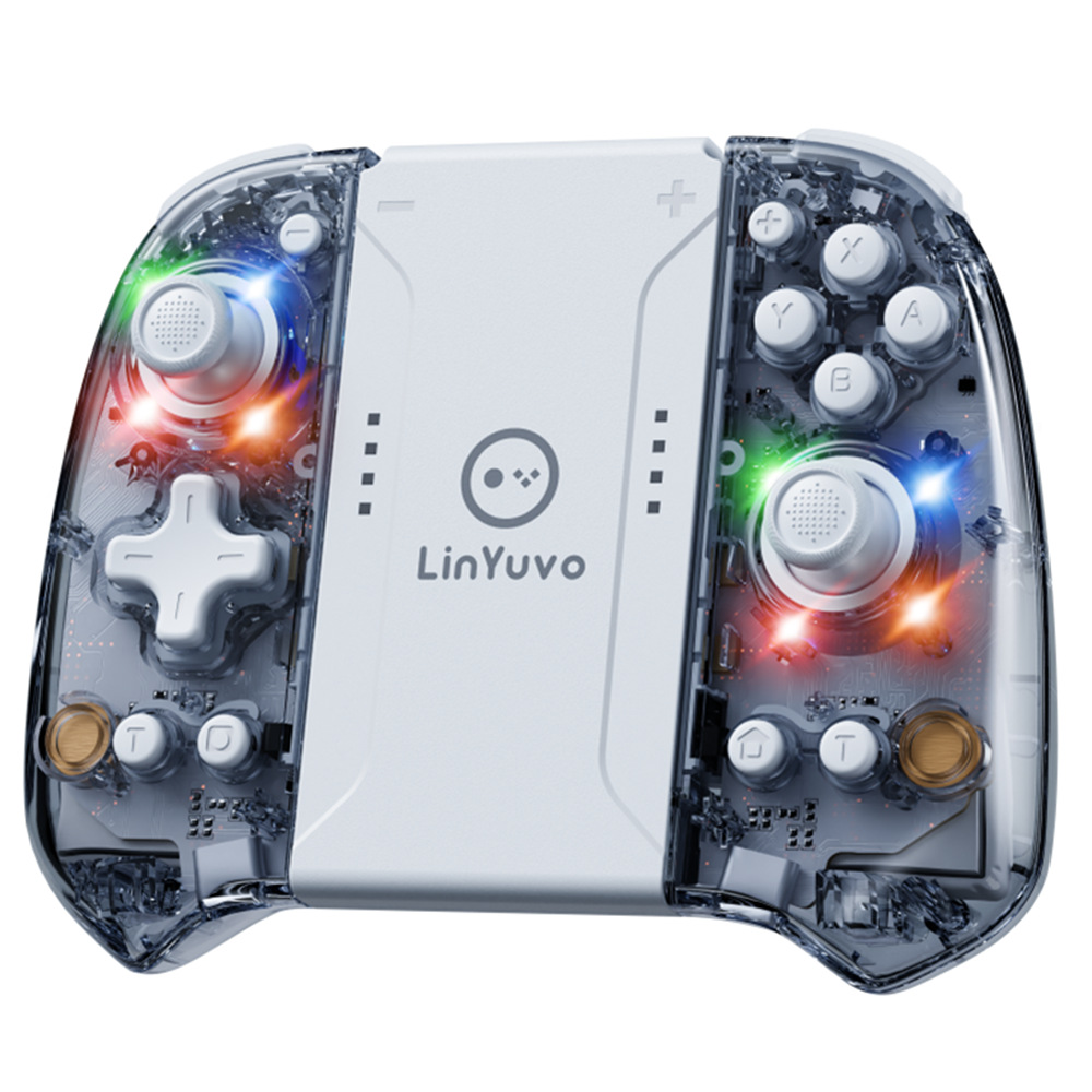 Lianyou switch joy con Hall joystick continuous fire colorful light transparent motion sensing wireless bluetooth game handle