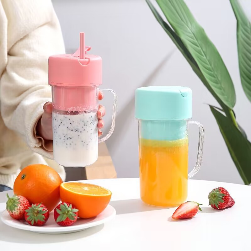 Straw Juicer Cup, Home Juicer, USB Rechargeable, Portable Juice Machine, Outdoor Travel Cup, Fruit and Vegetable Juicer