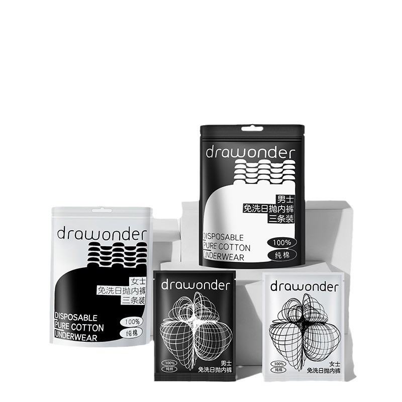 DW Huakong Disposable Underwear 5-Pack Women's Pure Cotton Hotel Individual Packaging Sterile Underwear