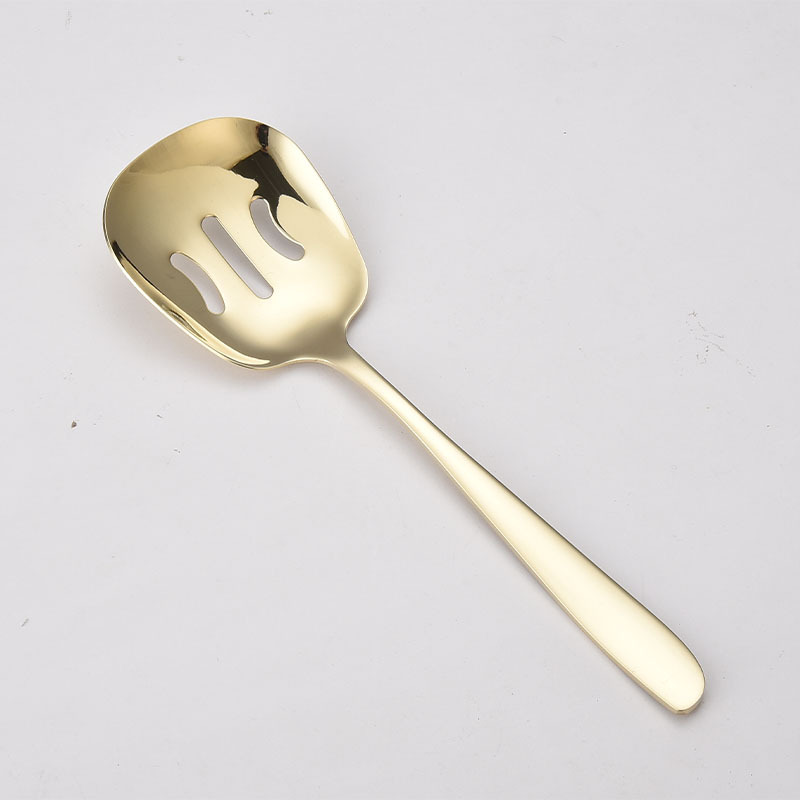 304 Stainless Steel Large Rice Spoon Public Spoon Home Long-Handle Serving Spoon Soup Spoon Strainer Spoon Small Frying Spoon Hotel Serving Spoon