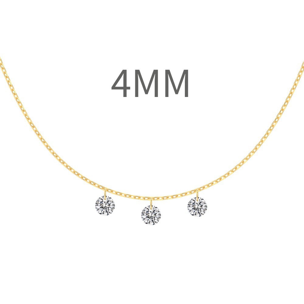 Live S925 sterling silver necklace for women, oval pear-shaped teardrop tassel pendant neck chain silver accessories wholesale