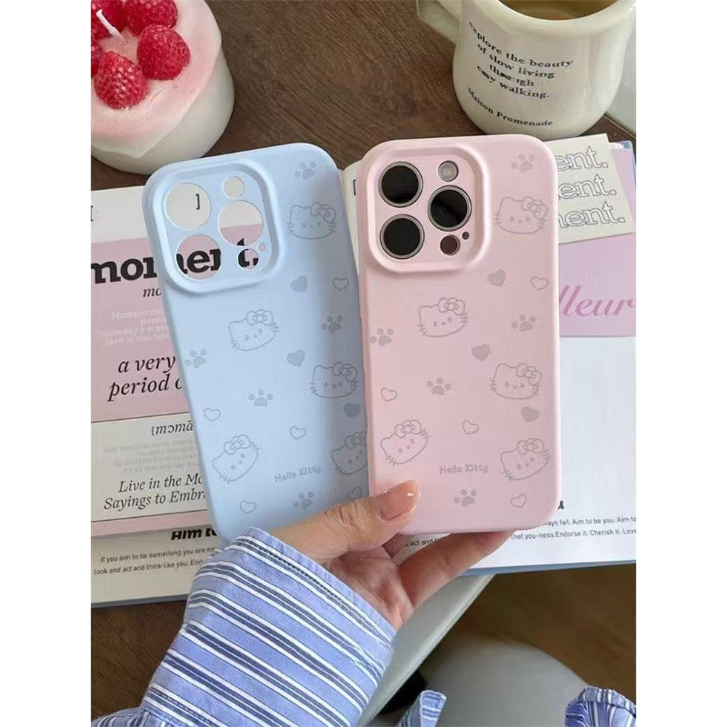 Love cat paw compatible Apple 17 Pro Max phone case 16/15 Plus liquid silicone 14/13 Pro full coverage
