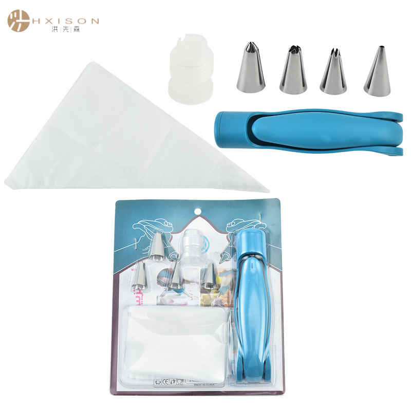 New squeeze cream piping gun set, piping aid, including piping tips, cream bag, baking tool, piping pen