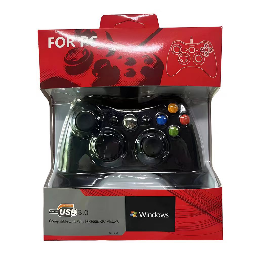 PC360/TV/PS3/电脑专用 双马达震动  黑（大包装）