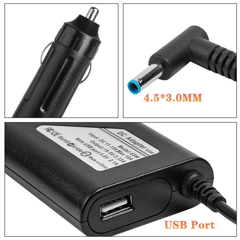 For HP Envy laptop car power 19.5V3.33A V4.62A 65W-90W car charger