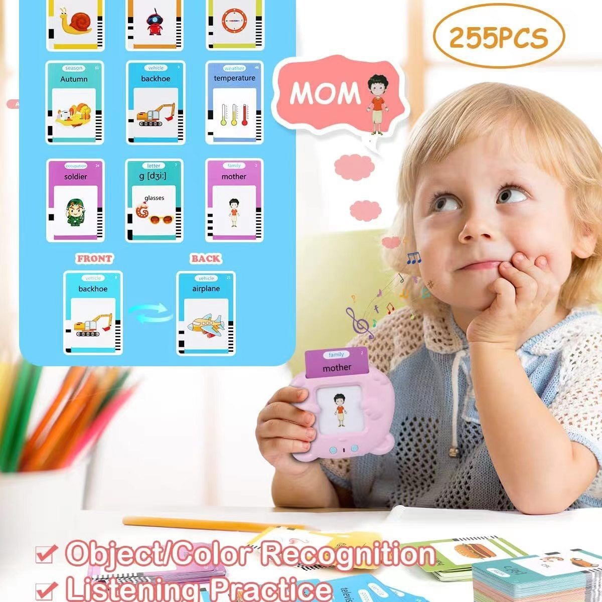 Flash Cards Xiongbao Card Machine Children's Early Education Learning Foreign Language Card Insert Machine Educational Learning Machine