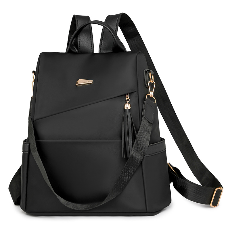 New Oxford cloth backpack large capacity casual backpack women's simple commuting contrast color anti-theft women's bag