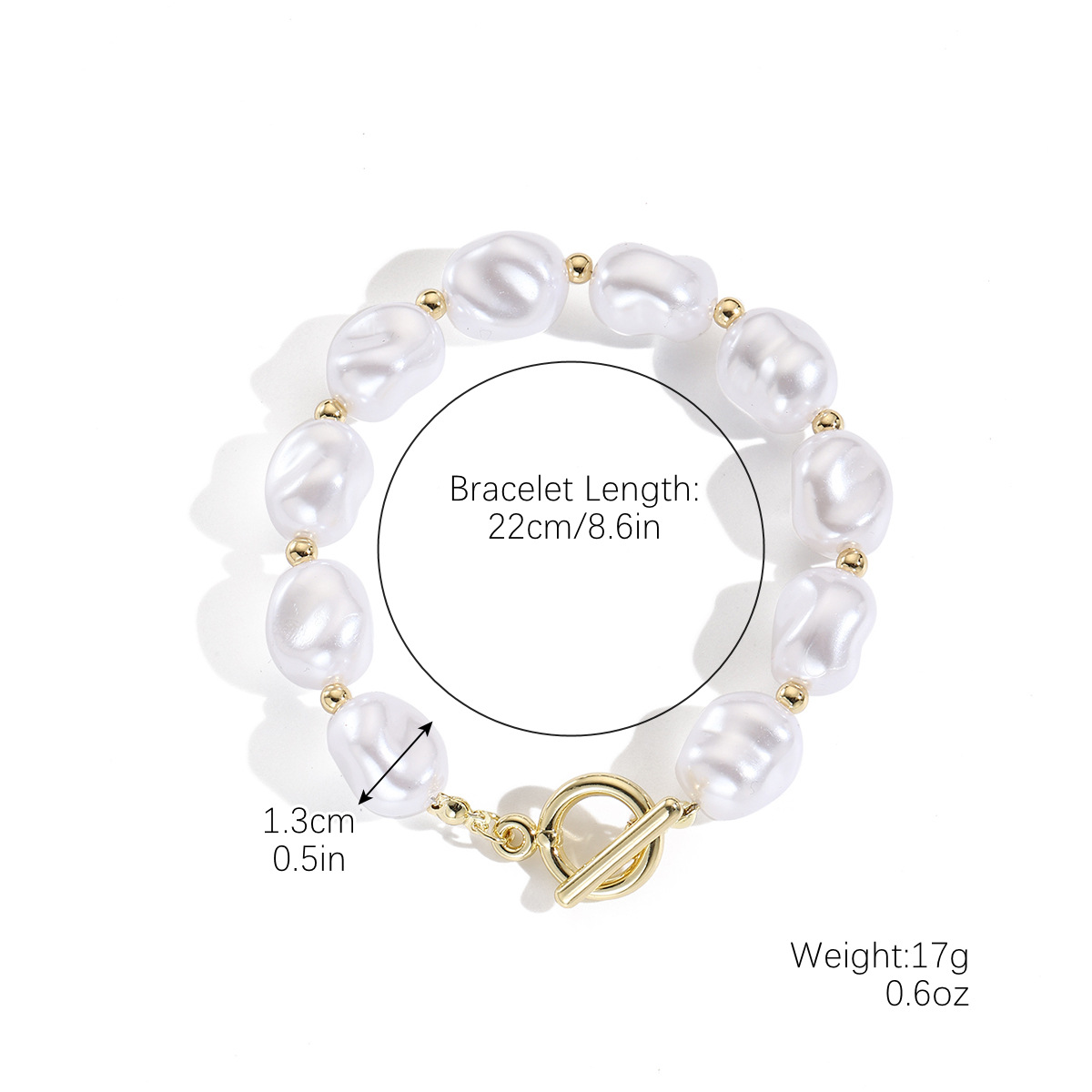 Baroque pearl bracelet bead bracelet irregular shaped pearl bracelet
