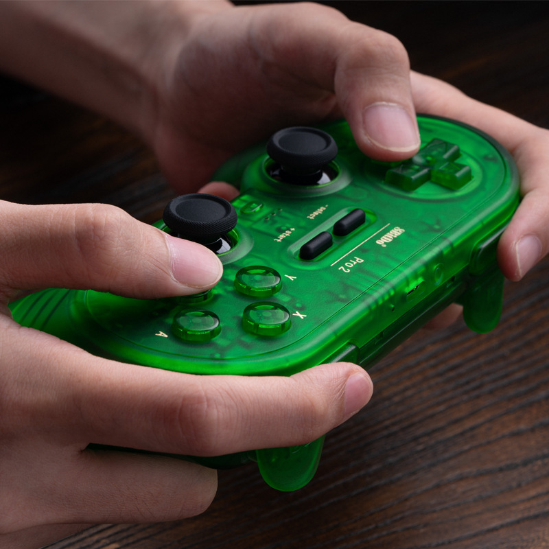 8bitdo PRO 2 Special Edition Transparent Bluetooth Multi-Platform Game Controller with Back Buttons Hall Effect