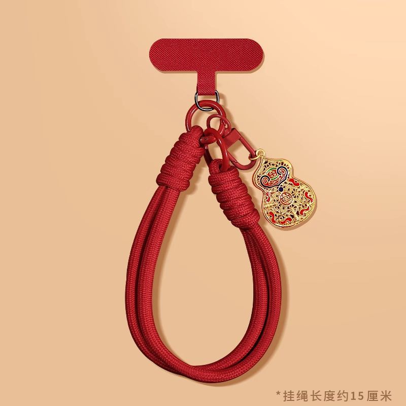 红色手绳+葫芦挂件+夹片