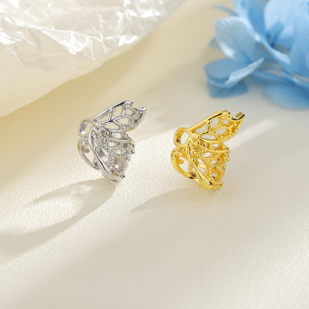 Lively Butterfly Ear Cuff No Piercing Snake Year INS Hollow Butterfly Ear Clip Small Elf Ear Cuff