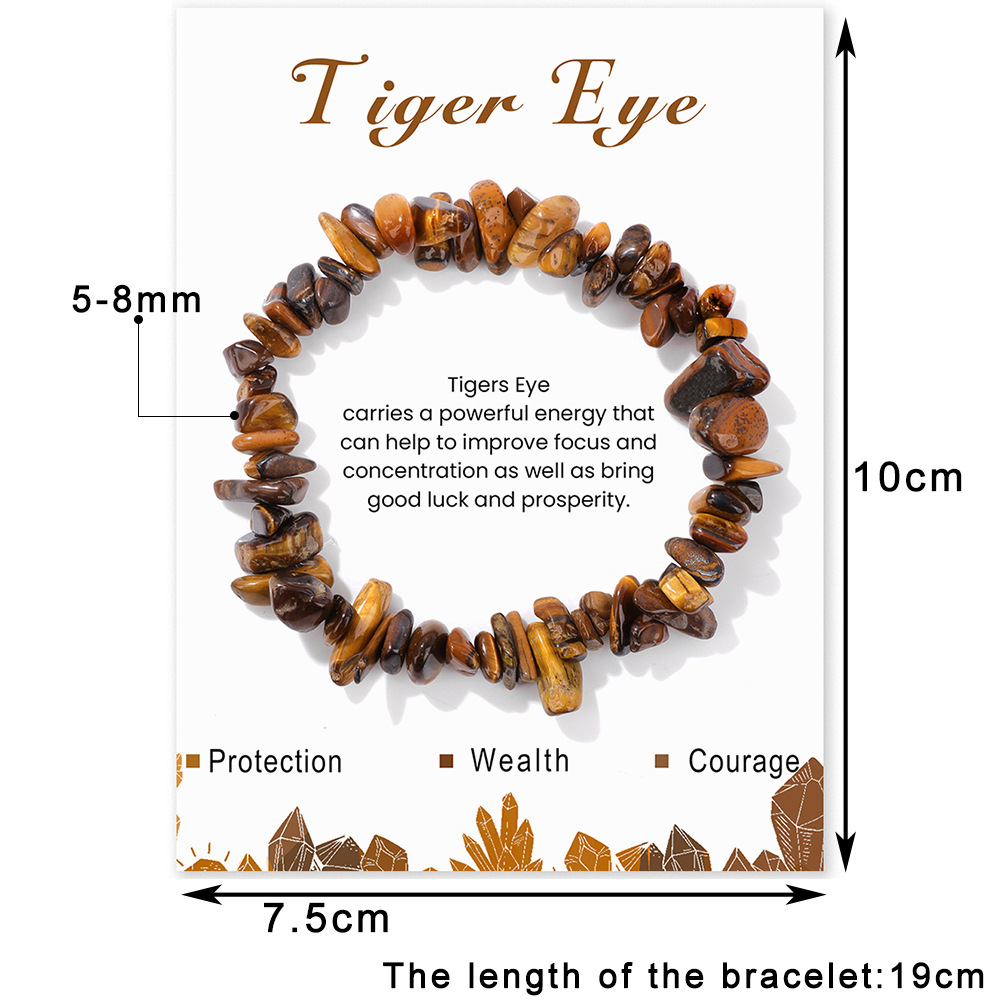 Crushed stone bead bracelet business multi-color card paper elastic rope bracelet hand jewelry