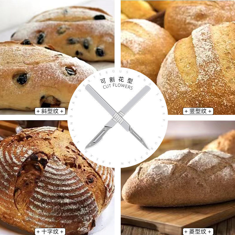 Bread scoring knife, European bread slashing tool, handmade baguette soft European shaping knife, scoring knife, carbon steel knife, baking tool, microwave oven