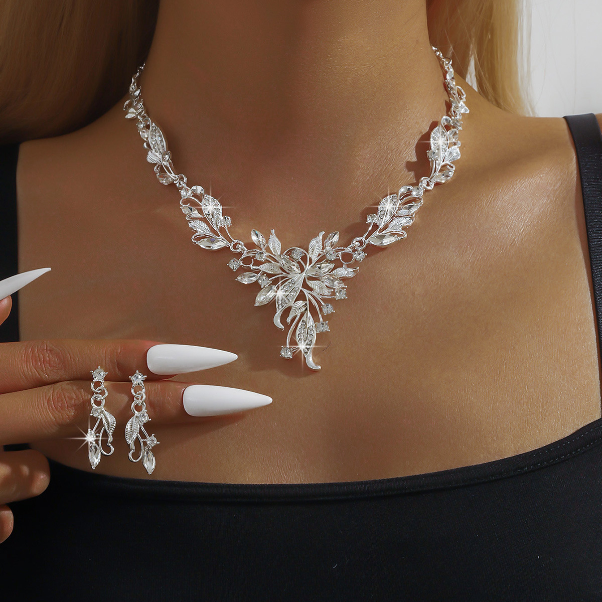 Jewelry Set Exaggerated Palace Style Bride Wedding Party Dress Gorgeous Accessories